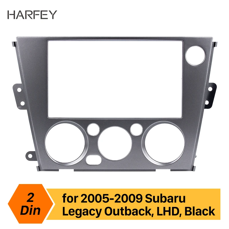 

Harfey Car Dash 2 Din Autoradio Fascia Mount Kit for Subaru Legacy Outback Left Hand 2005-2009 CD Plate Frame Stereo Fitting Kit
