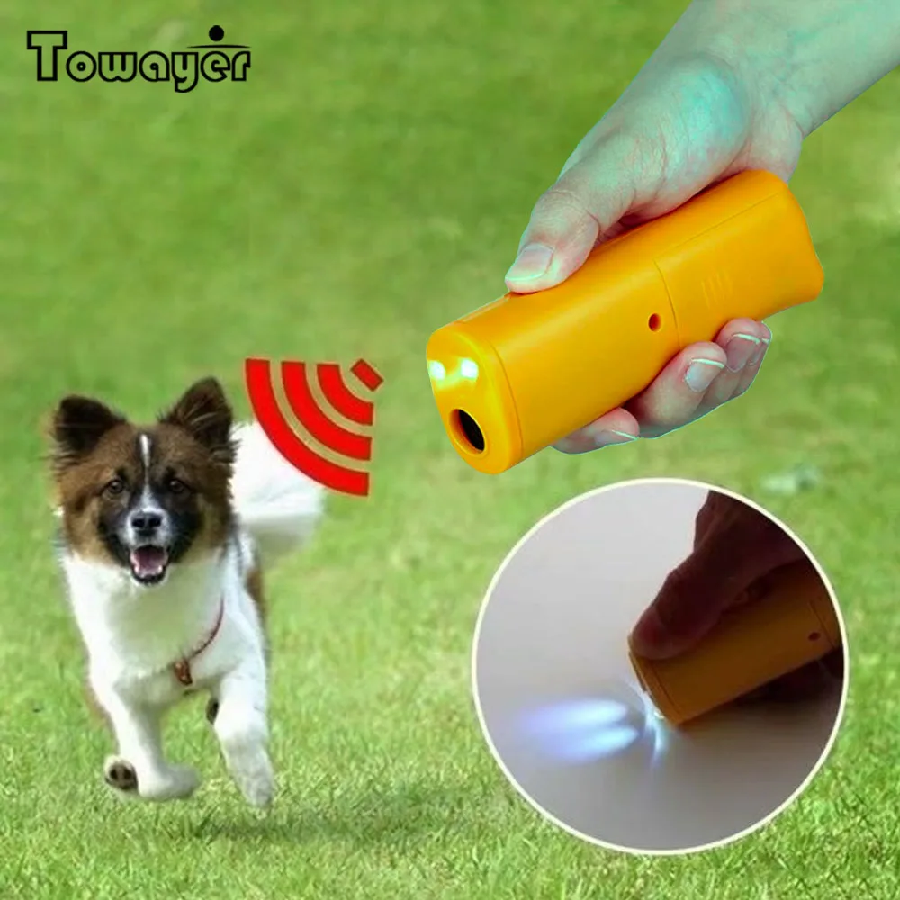Espantaperros antiladridos, entrenador aparato de entrenamiento ultrasónico 3 en 1, antiladridos, entrenador de Control