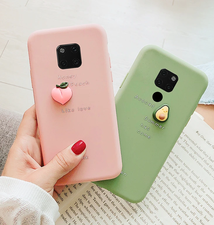

Funny 3D Avocado Fruits Phone Case For Huawei Mate 20 P20 P30 Lite Y9 P Smart 2019 Honor 8X 9X 10 20 Pro Nova 3i 4 5 TPU Cover
