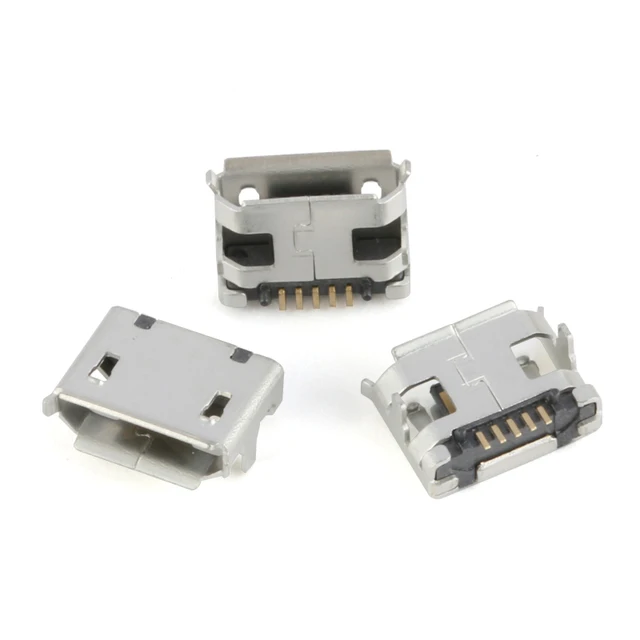 60pcs/lot 5 Pin SMT Socket Connector Micro USB Type B Female Placement 12 Models SMD DIP Socket Connector 6