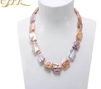

Lavender Baroque Freshwater Cultured Pearl Necklace Party Wedding Jewerly for Women Gift AA 19 Inches
