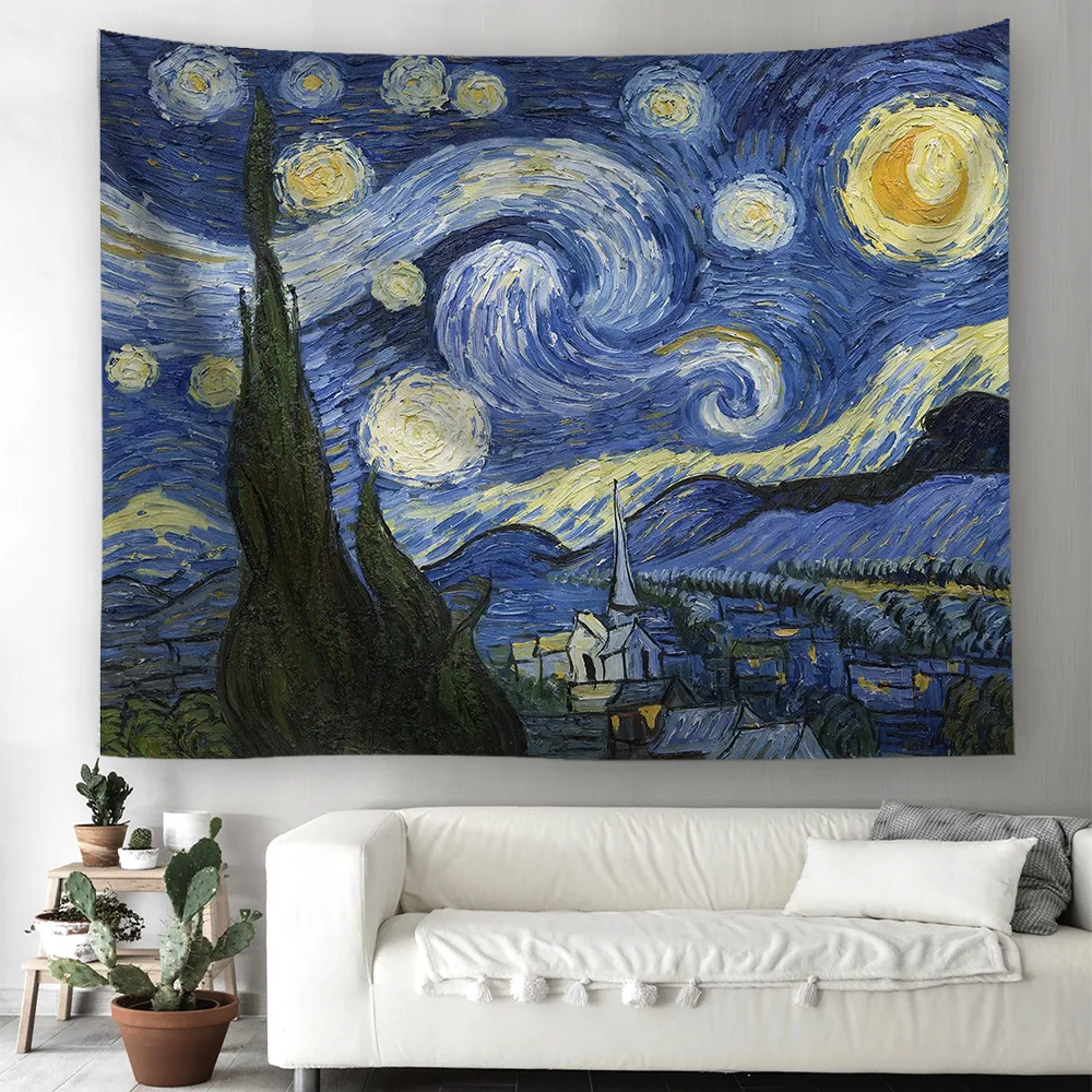 

Fun Fervent Creative Washable Oil Painting Home Tapestry Art Aesthetics Modern Design Wall Hangings Fashion Trippy Tapestry