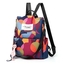 Customizable Backpack WOMEN'S Bag New Style Anti-Theft Outdoor Casual Cross Border Printed Oxford Cloth Bag