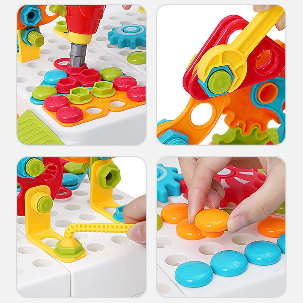 Детский набор инструментов игрушка электрическая гайка с отверстиями под ключ разборка инструмент развивающие игрушки собранные блоки наборы игрушки для детей мальчиков подарок