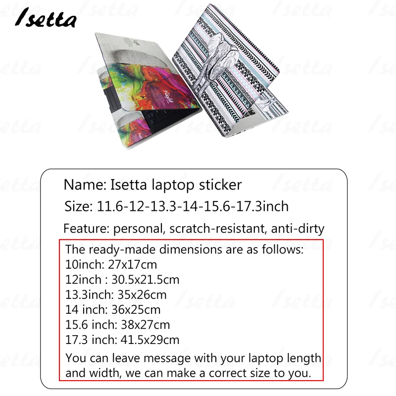 Laptop Skin Sticker 13.3" 14" 15" inch Laptop Skin Sticker Cover Art Decal Protector Notebook PC