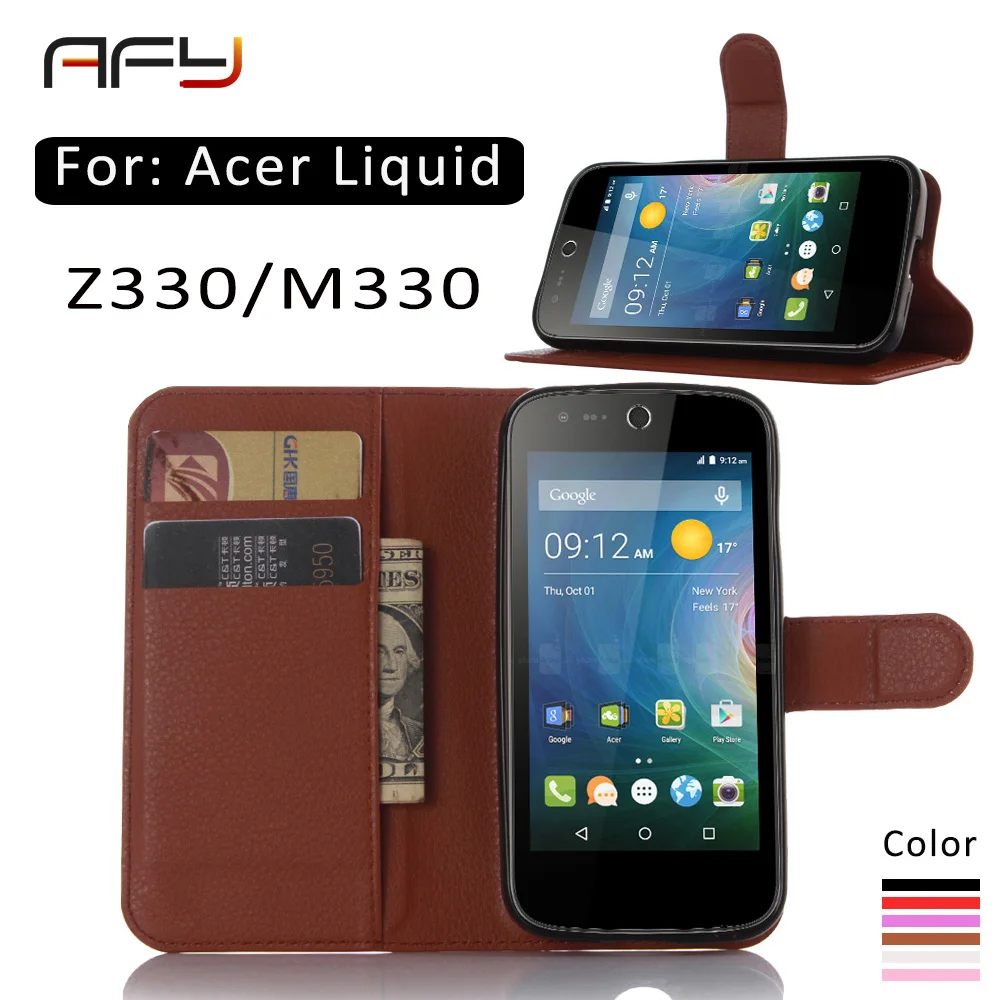 AFY для acer liquid Z330/M330 PU Чехол Флип складной держатель карт кошелек чехол Кожаная