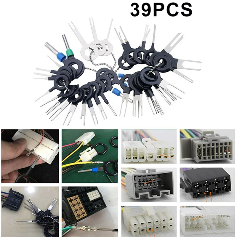 39 шт. автомобильный терминал удалить электрическую проводку обжимной штырь проводки автомобильный разъем экстрактор ремонт стилус
