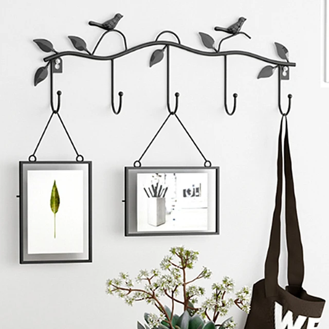 Birds Metal Wall Coat Rack and Hat Rack Multi-Function Mounted Hook Hangers For Livingroom Bedroom Decorative Hook Up 3