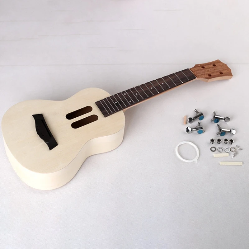23 дюймов Гавайские гитары укулеле Diy Kit Еловая панель струны Гавайская гитара картина ручной работы идеальный родители-ребенок
