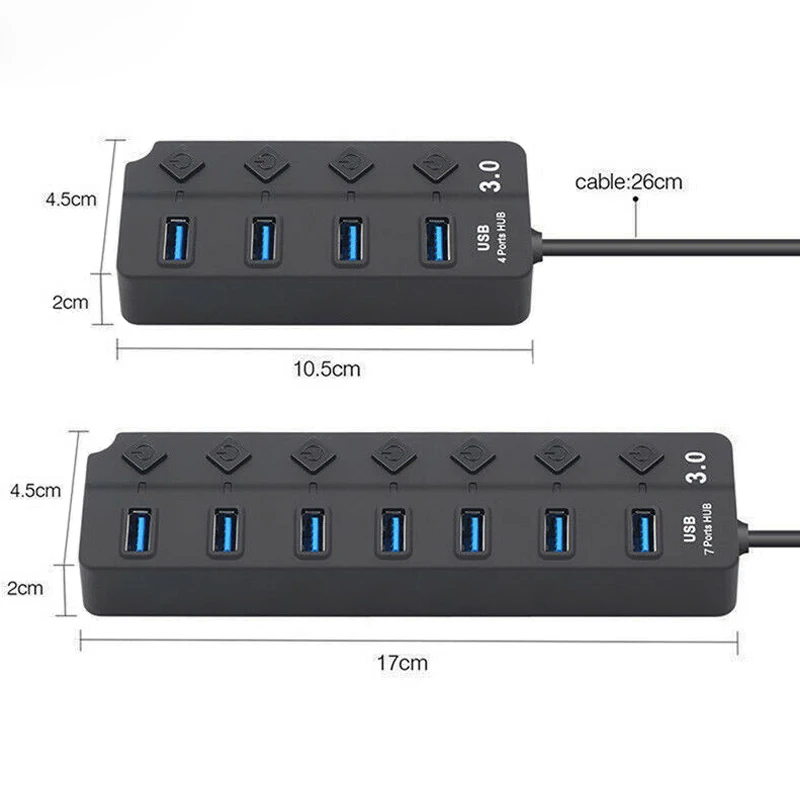 Мульти 5 Гбит/с Высокоскоростной USB 3,0 концентратор разветвитель порт 4/7 несколько USB Hab SD кард-ридер высокоскоростной Usb комбо для компьютера ноутбука