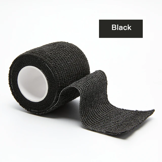 4.5M Colorful Elastic Sport Bandage Self Adhesive Bandage For Fitness Knee Support Pads Ankle Finger Wrap Kinesiology Tapes Black