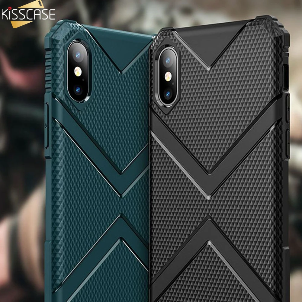 

KISSCASE Soft TPU Phone Case For Samsung Note 10 Plus Military Cases For iPhone 11 Pro 11 Pro Max X XR XS Max Back Cover Fundas