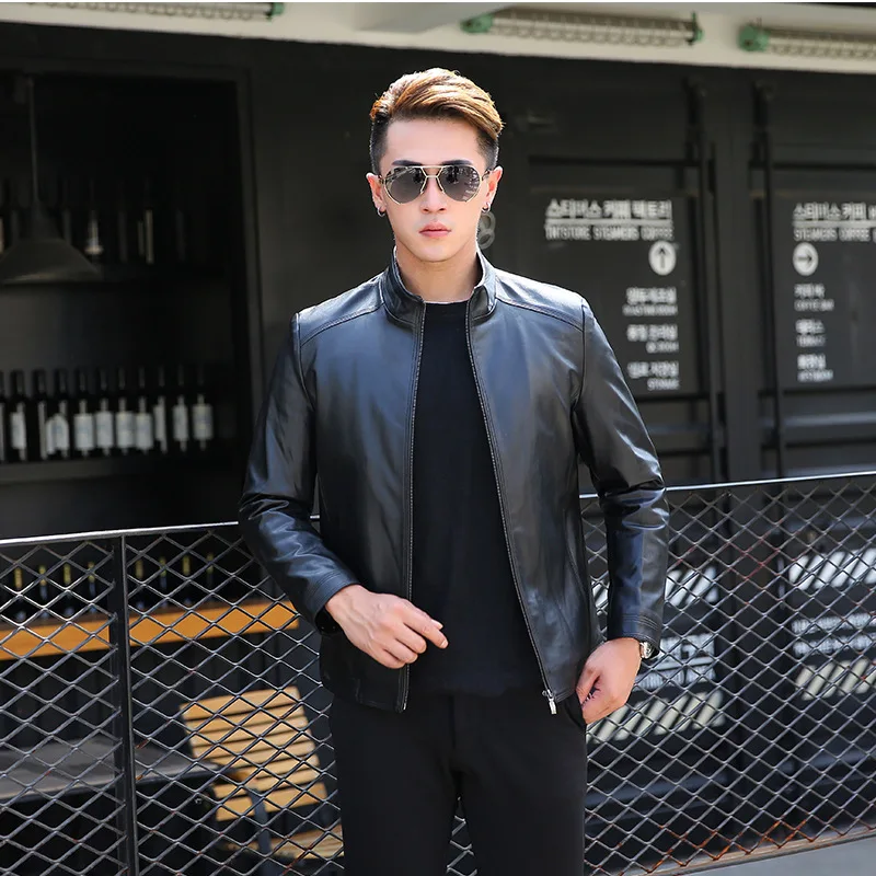 

Mens Winter Leather Coats 90% Gray Duck Padded Jackets Men New Down Parkas Outwear Fathers Thick PU Overcoat JK-778