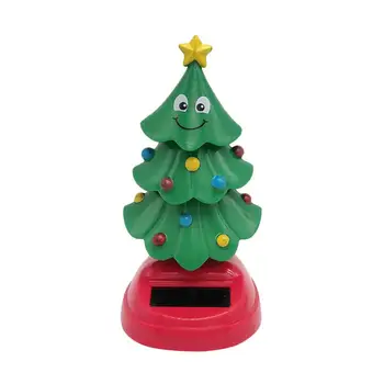 

Solar Powered Dancing Christmas Tree Solar Shaking Toy Car Solar Swinging Decoration Cartoon Car Doll Car Interior For Kids Toys