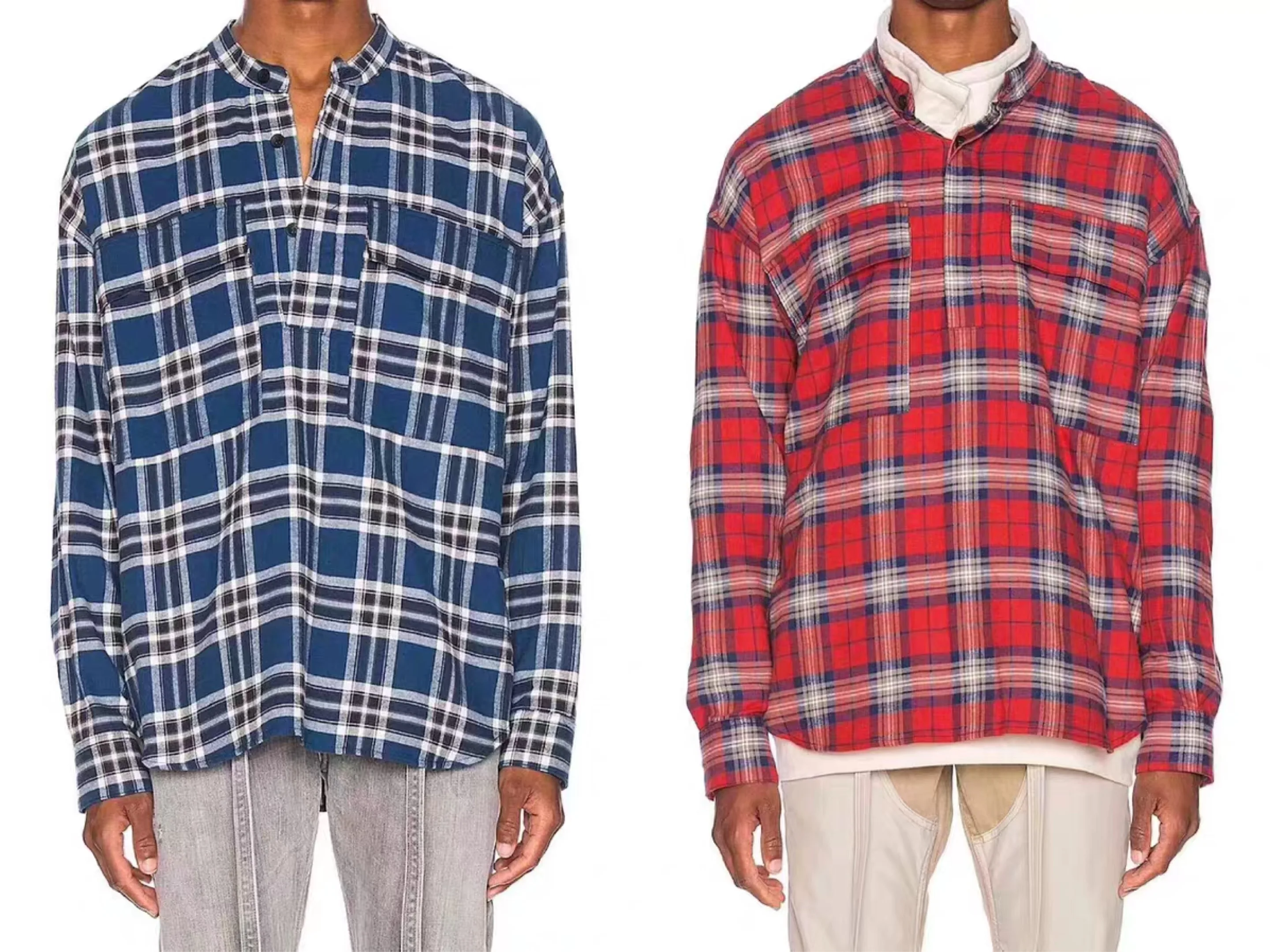 Осенний хлопковый пуловер с длинным рукавом рубашка свободного кроя в клетку