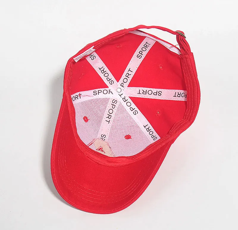 Для мальчиков и девочек с надписью трапециевидной формы с вышивкой Бейсбол шляпа лето-осень однотонные Цвет красный черный, белый цвет детская шляпа Snapback Регулируемая Повседневное Кепки кости