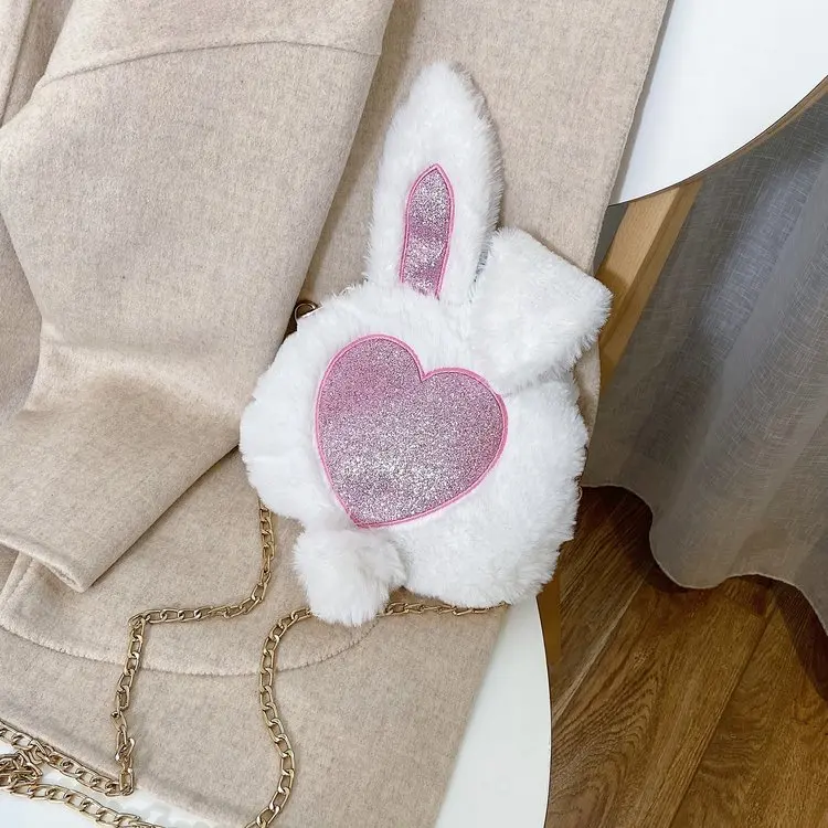 

Shaking Voice Network Red Disco Dancing Bag Rabbit Eared Chain Shoulder Variety Back Method Cute Plush WOMEN'S Bag