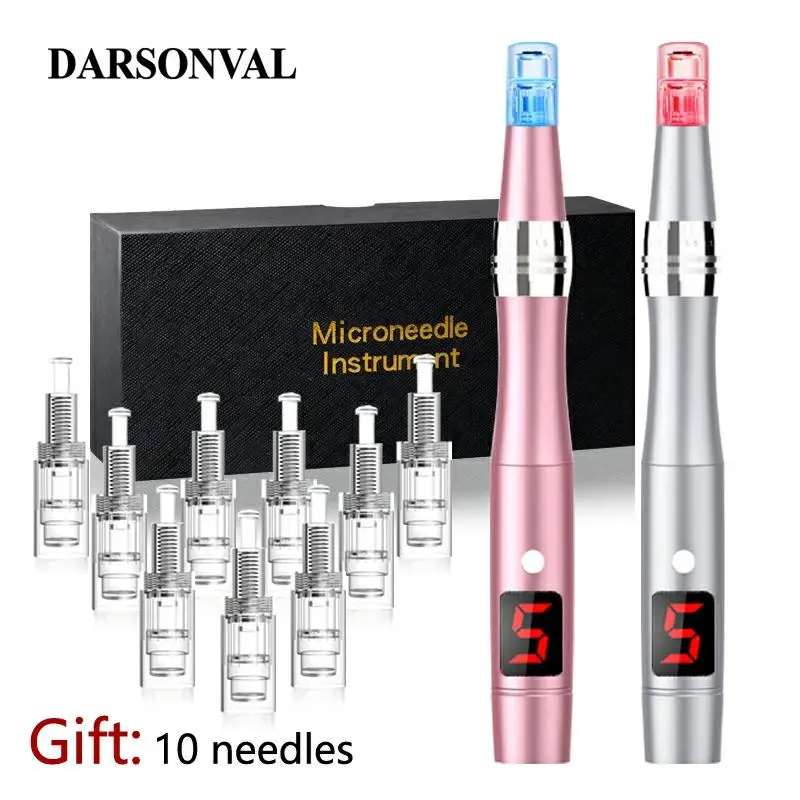  DARSONVAL USB recargado Rosa reemplazar cartucho de aguja tornillo Micro aguja tatuaje-máquina plat