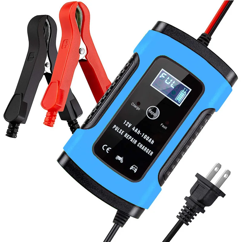 12V 6A Automatic Charging Motorcycle Car Battery Charger 12v Intelligent Repair Type For Lead Acid Storage | Автомобили и