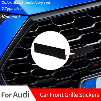 

10pcs Car Styling Head Front Grille Sticker Metal Letter Number Emblem Covers Car Accessory for S3 S4 S5 S6 RS3 RS4 RS5 RS6 RS8