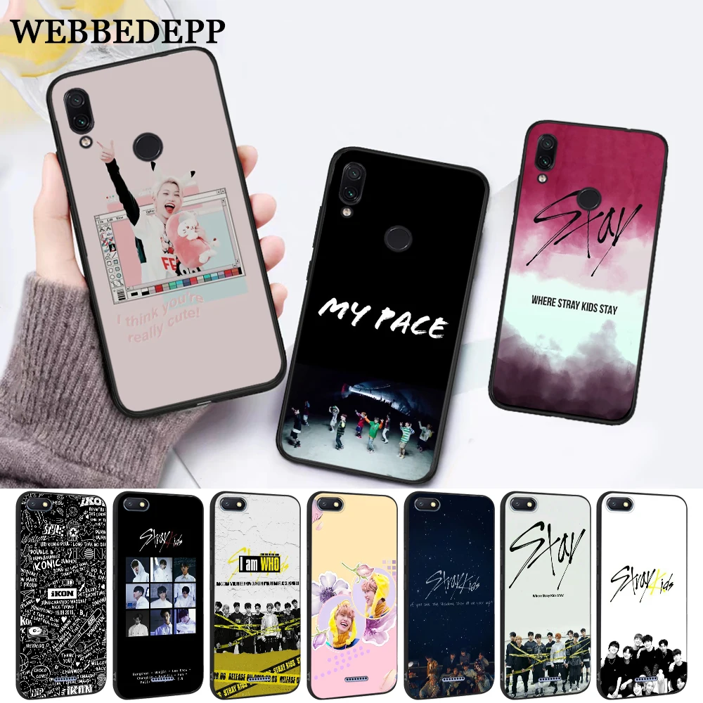 

WEBBEDEPP Stray Kids Kpop Band Silicone Case for Xiaomi Redmi Note 4X 5 6 7 Pro 5A Prime