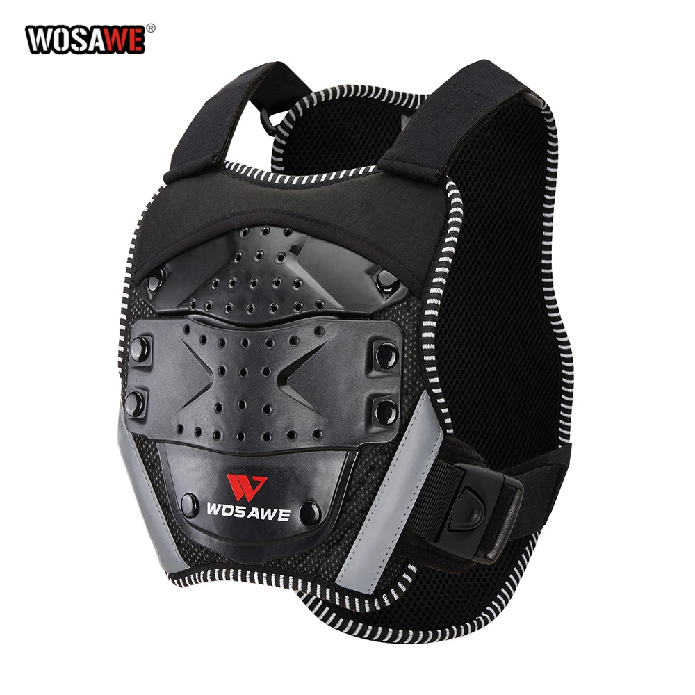 

WOSAWE Kids Vest Armor Chest Back Protector Armour Racing Cycling Skatboarding Body Protective Body Armor Gear Moto Enfant Vests