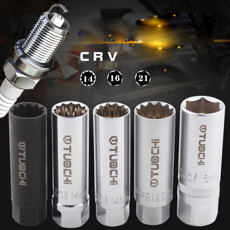 Clé à Bougie D’allumage 21 Mm Et 26 Mm – Acier – Pour Tondeuse, Tracteur, Générateur – Outil Manuel