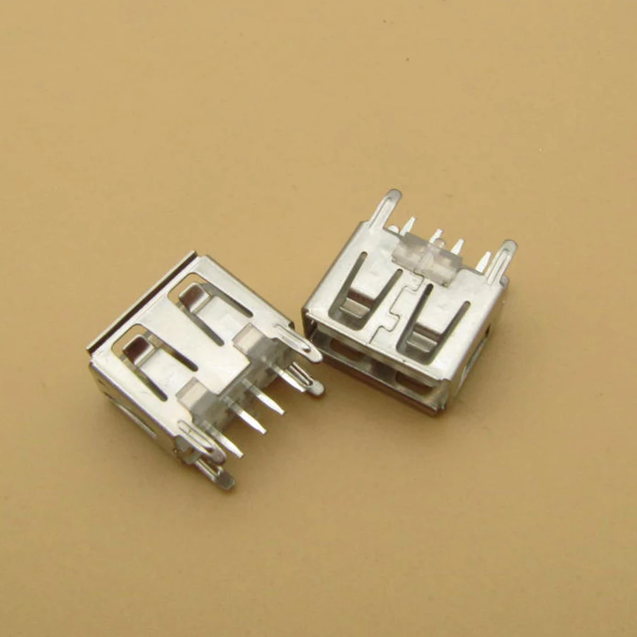 100pcs laptop motherboard micro 2.0 USB 4pin 4 pin DC white A Type Flat Angle 180 Degree Female PCB Connector Socket Jack Plug |
