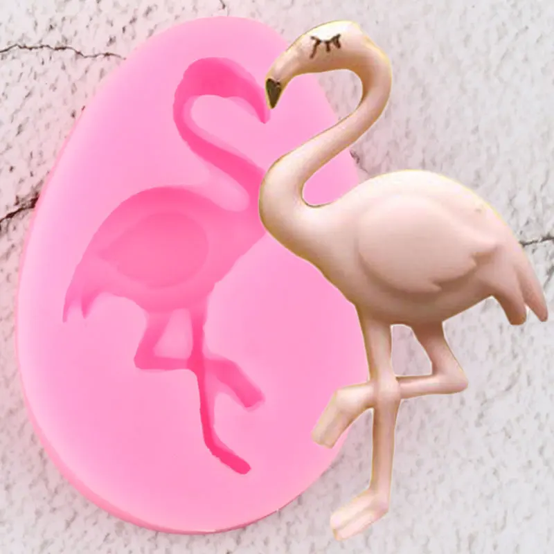 

3D Tropical Birds Flamingo Silicone Molds DIY Party Cupcake Topper Fondant Cake Decorating Tools Candy Chocolate Gumpaste Moulds