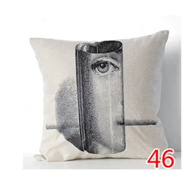 Винтаж rosenthal Piero fornasetti Подушка Красота уход за кожей лица Хлопок и лен с принтом подушки с сердцевина из хлопчатобумажной пряжи автомобиля офис диван наволочка подушки для дома - Color: 10