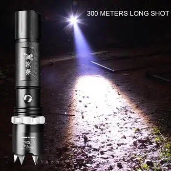 

Hot Sale Flashlights Delicate Design LED Flashlight Rechargeable Waterproof Rotating Zoom Torch Glare Lamp Light
