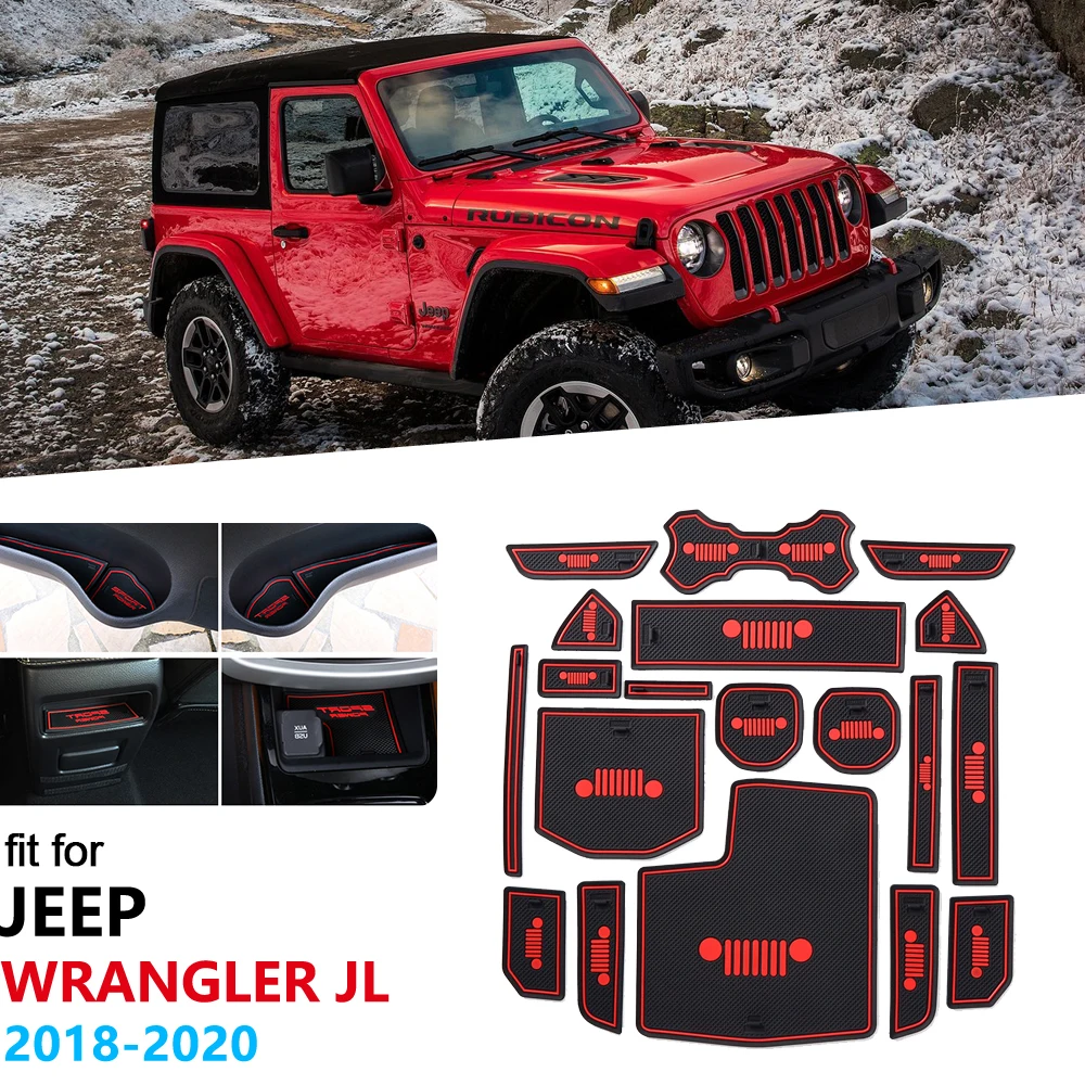 Антискользящий резиновый коврик для ворот JEEP Wrangler JL 2018 2019 2020 Sport S Sahara Rubicon