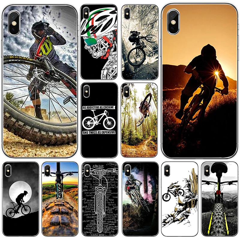Чехол для велосипеда мягкий силиконовый чехол из ТПУ с дизайном MTB Apple Iphone 5 6 6S 7 8