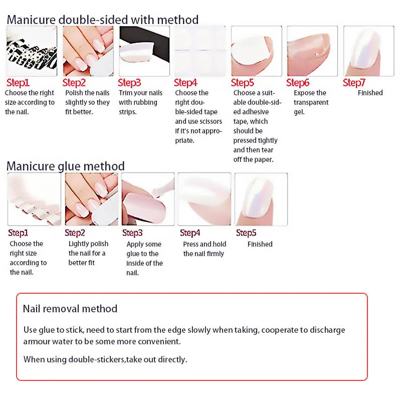 Falsas com Cola Estilo Longo Fresco Simples Persistente Wearable Unhas Cor Rosa Aurora Gradiente Terminadas 24 Pçs 6 24 pçs estilo longo fresco simples persistente