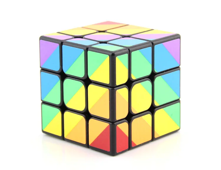 Yongjun неравный заказ Радужный Кубик Рубика Гладкий трехслойный кубик в форме радуги клейкая бумага обучающая игрушка поколение
