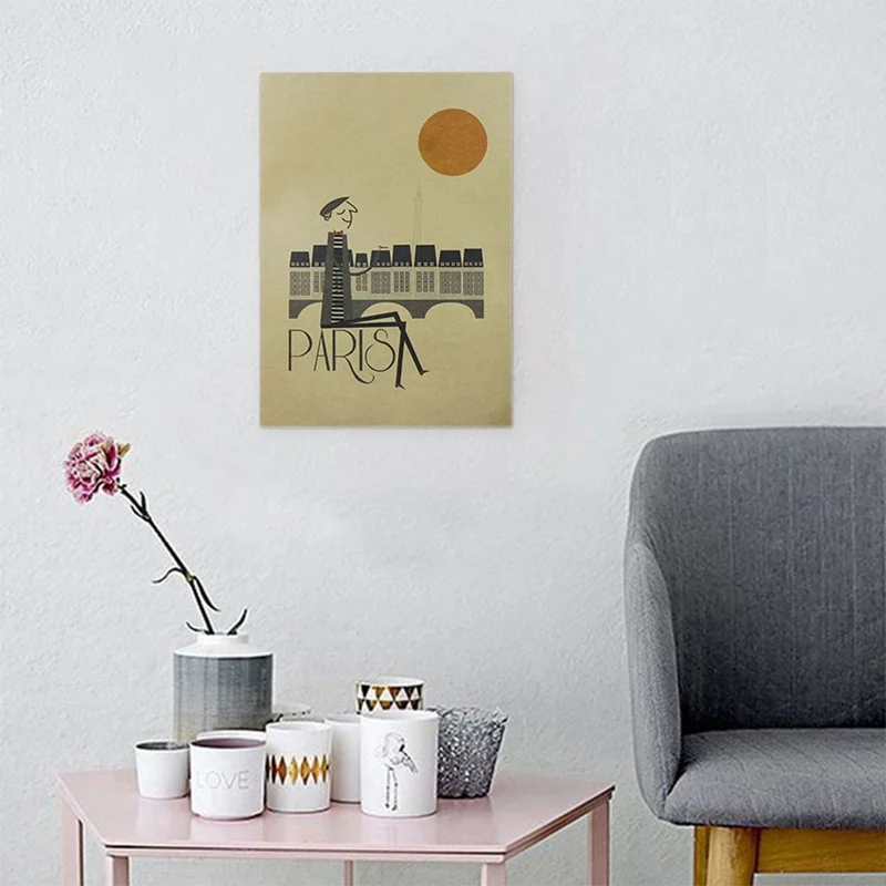 Vintage Gentleman Kraft Paper Poster Interior Cafe Decorative Painting Bar Counter Adornment Kitchen Retro Poster Wall Stickers Vintage Gentleman Kraft Paper Poster Interior Cafe Decorative Painting Bar Counter Adornment Kitchen Retro Poster Wall Stickers