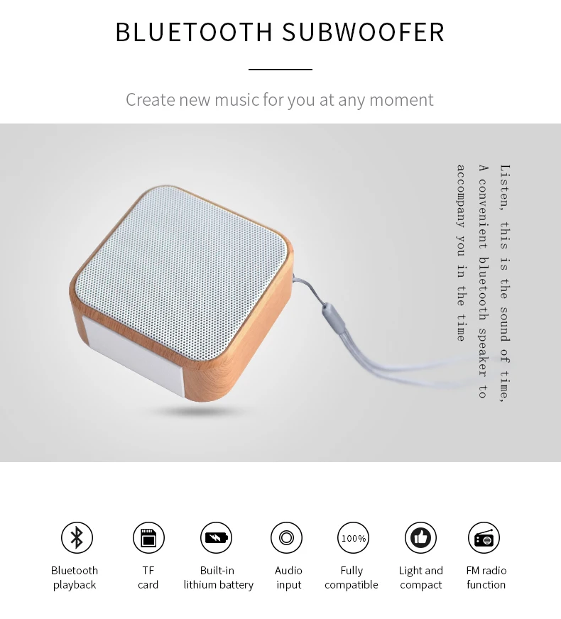 A70 деревянный портативный беспроводной динамик винтажный мини-динамик с Bluetooth с микрофоном Поддержка TF карты fm-радио для мобильного телефона