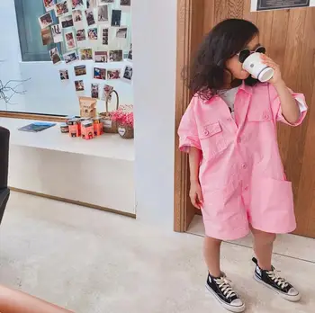 

2020 New Girls Overalls Summer Cotton Fashion Girls Shorts 2-7t QA850