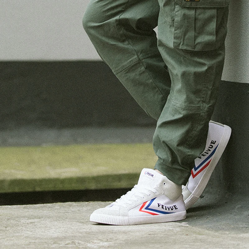 Feiyue/обувь Delat; кроссовки средней высоты; классическая резиновая обувь с высоким берцем на плоской подошве; парусиновая обувь для скейтбординга; уличная культура; мужские и женские кроссовки на шнуровке