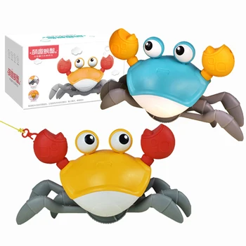 

Cartoon Baby Bath Toys Cute Swim Big Crab Cable Learning to Walk Bathtub Clockwork Toys Infant Water Classic Toy for Children