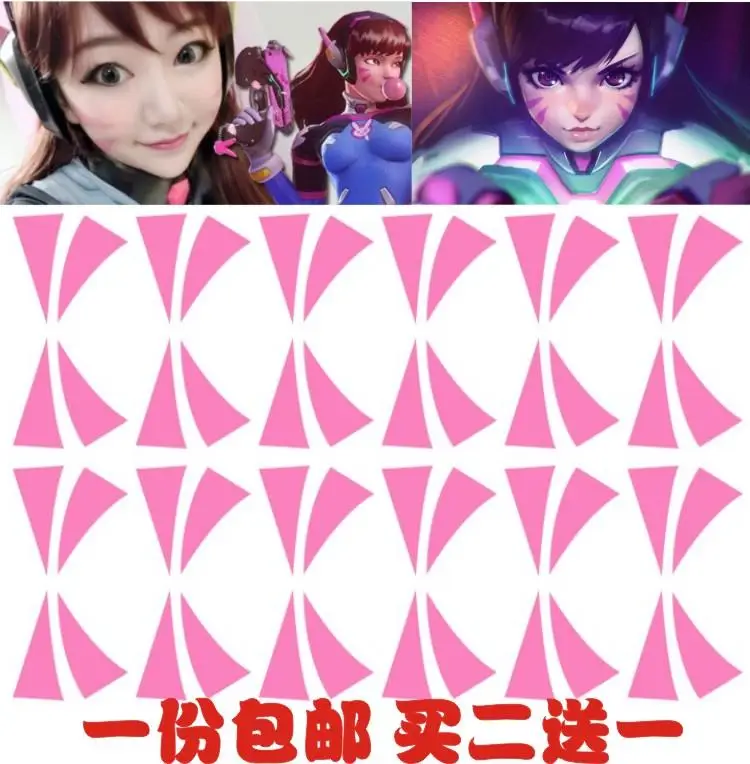 Игра OW Overwatch 3 вида стилей D. va DVA лицо Временные татуировки стикер водонепроницаемый для рисунков на теле косплей реквизит аксессуар костюм