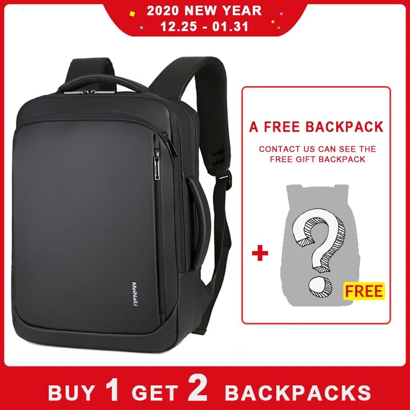 

Buy 1 Get 2 Bakcpacks Men's Bag Pack For Men 15.6 Inch Laptop Bagpack Travel USB Charger Back Pack Bag Mochila Smart School Bags