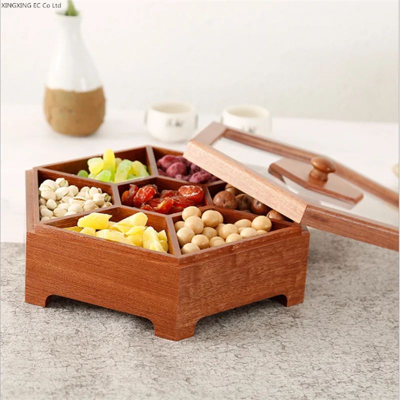 Коробка для конфет из натурального бамбука коробка закусок в гостиной сухих