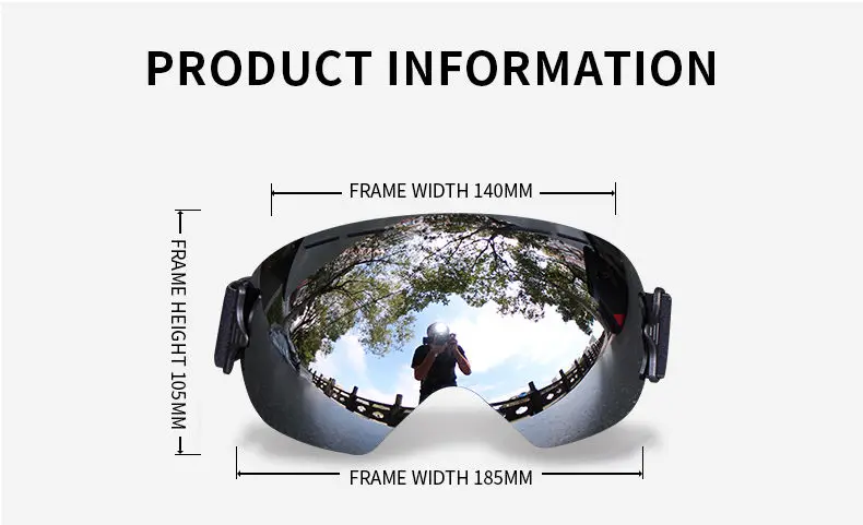 Светильник, лыжные очки с двойными линзами, защита от запотевания UV400, большие Лыжные маски, очки для катания на лыжах, мужские и женские очки для сноуборда, зимние очки