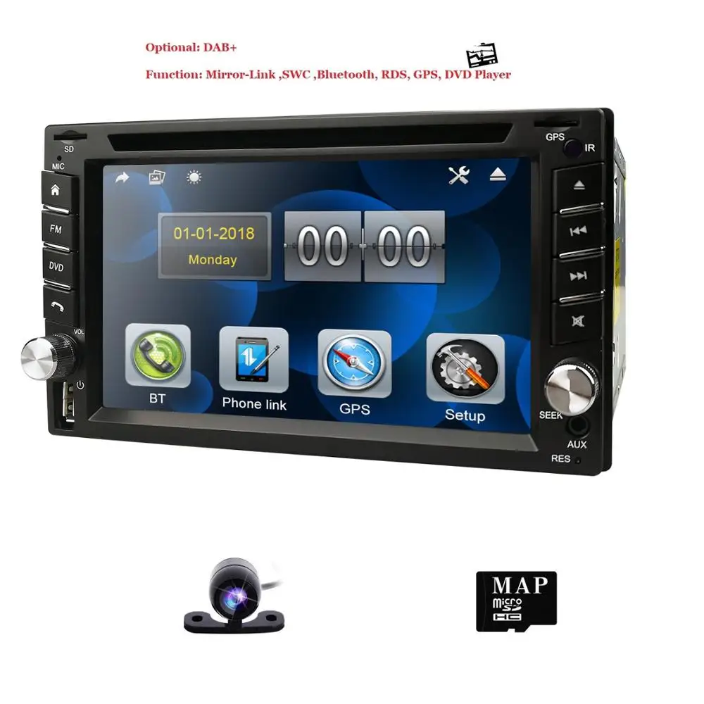 Новинка! Универсальный Автомобильный GPS навигатор 2din с сенсорным экраном 6 2 дюйма