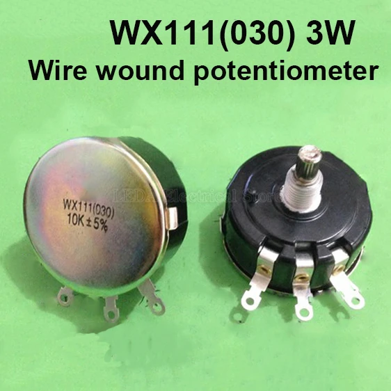 

1Pcs WX111 WX030 Single Loop Wirewound 3W Potentiometer 100 ohm 220 ohm 330 ohm 470 ohm 560 ohm 680 ohm 5.6K 6.8K 10K 15K 22K