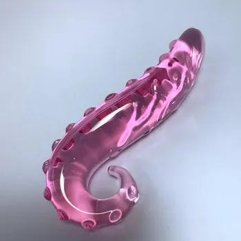 Pink Hippocampus Glass Dildo Realistic Dildo Sex Adults Toys Long Butt Plug Sex Toy for Women Glass Anal Plug Adult Toys 1