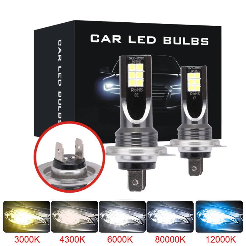 

2Pcs H7 H4 led Car Headlight Super Bright Durable H1 H3 H8 H11 HB3 9005 9006 Canbus Fog Lights Turn Signal Lamp Bulbs 3030 Chips