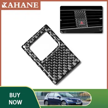 

For VW Golf 7 GTI MK7 2014 - 2019 Car Styling Carbon Fiber Decorative Warning Light Switch Cover Trim Decal Sticker