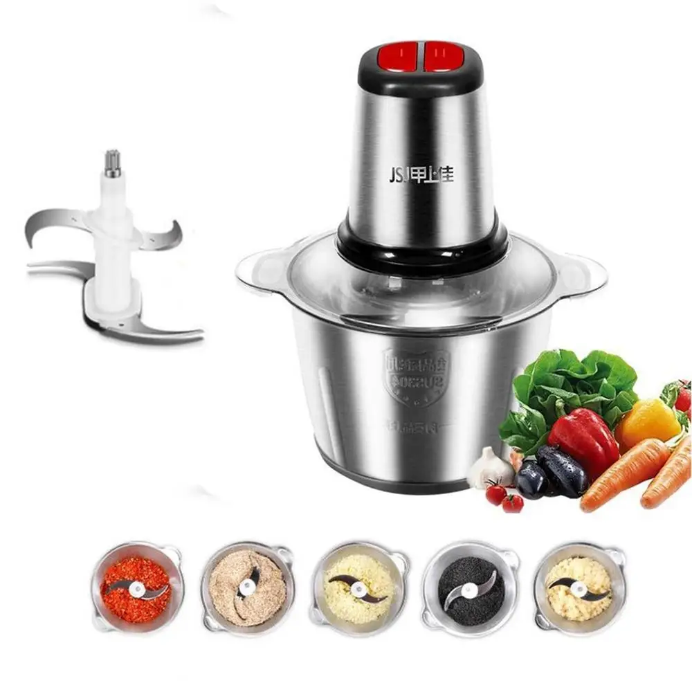 

350W Meat Grinders Food Chopper Meat Cutter Mini Shredder For Cutting Meat Electric Stainless Steel Mincer Machine For Family